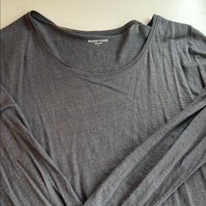 Eileen Fisher Gray Long Sleeve loose fitting T-Shirt